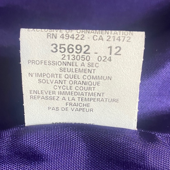 Gunne Sax Purple Iridescent Rhinestone Halter Neck Tie Glam Formal Prom Dance - Picture 8 of 8